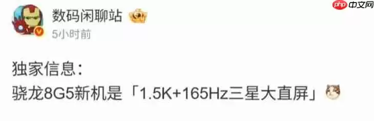 真我Neo7配置曝光：165Hz三星屏+骁龙 8 Gen5