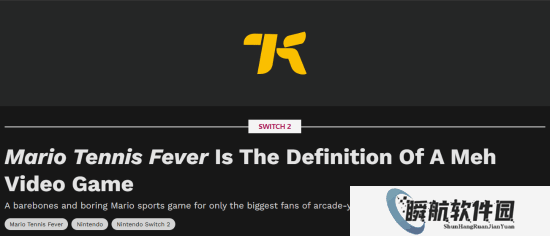 NS2独占新作翻车 外媒怒评：太平庸敷衍 不值70刀