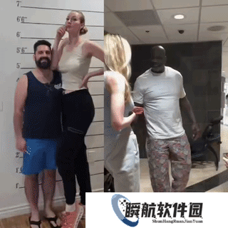 NBA球星奥尼尔与全球最高女模特会面 两人亲热相拥