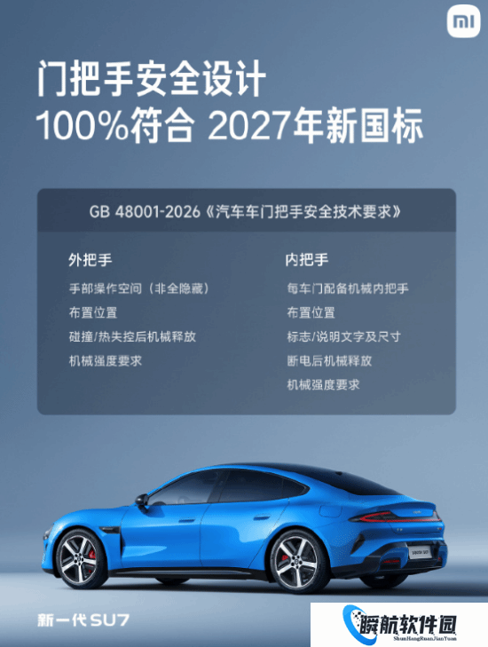 21.99万元起 雷军：新SU7门把手100%符合新国标！