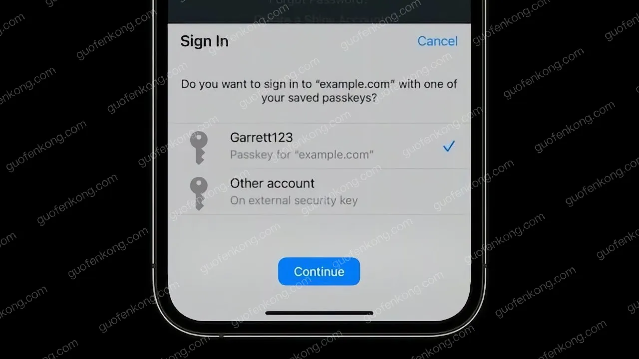 iPhone 14 Pro通行密钥Passkeys设置步骤