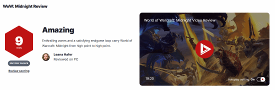 《魔兽世界》新资料片IGN9分:高潮迭起WoW第二春！