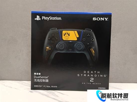 《死亡搁浅2》PS5限定手柄开箱：黑黄混搭简约低调
