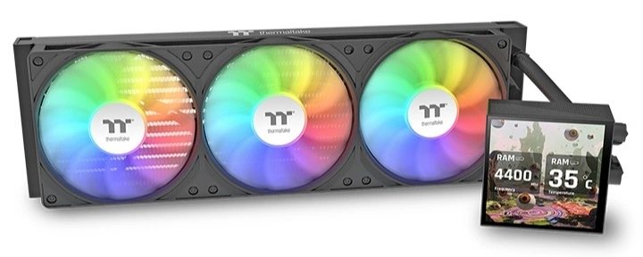 曜越推出 LB360 Ultra ARGB Sync 水冷：3.95" 480p 方屏，单体风扇